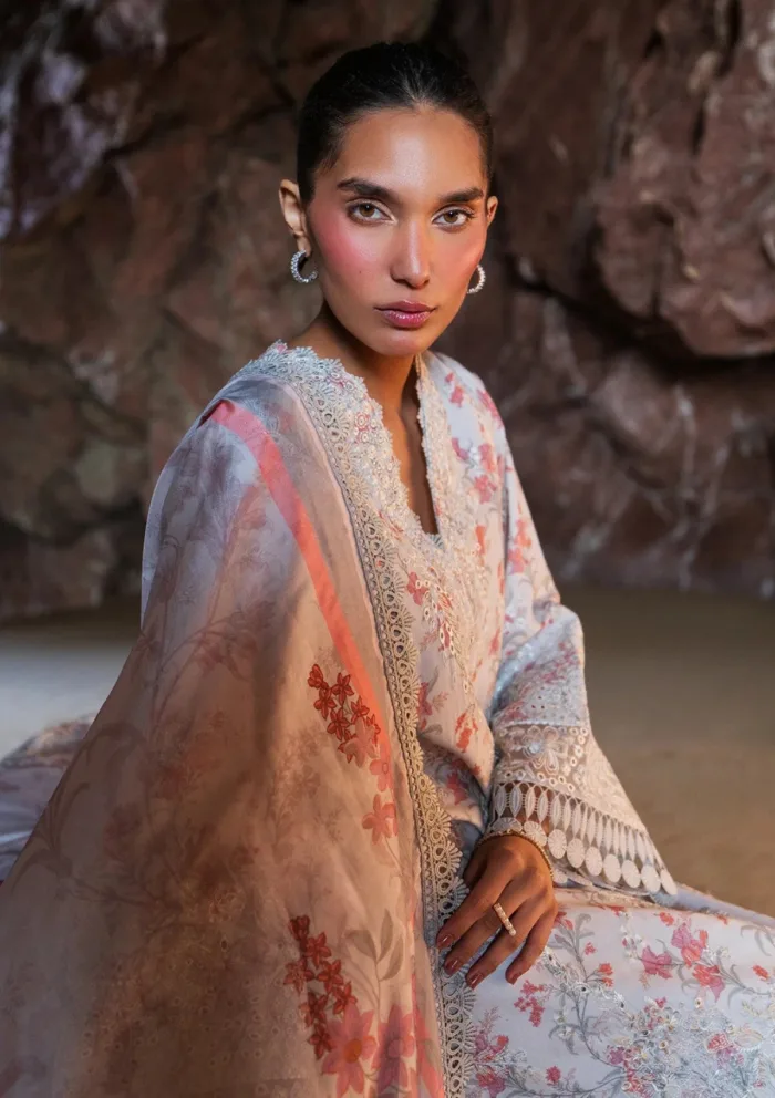 Afrozeh Summer Unstitched 25 AES 09 Nyssa Endless Luxury Lawn Collection - Image 3
