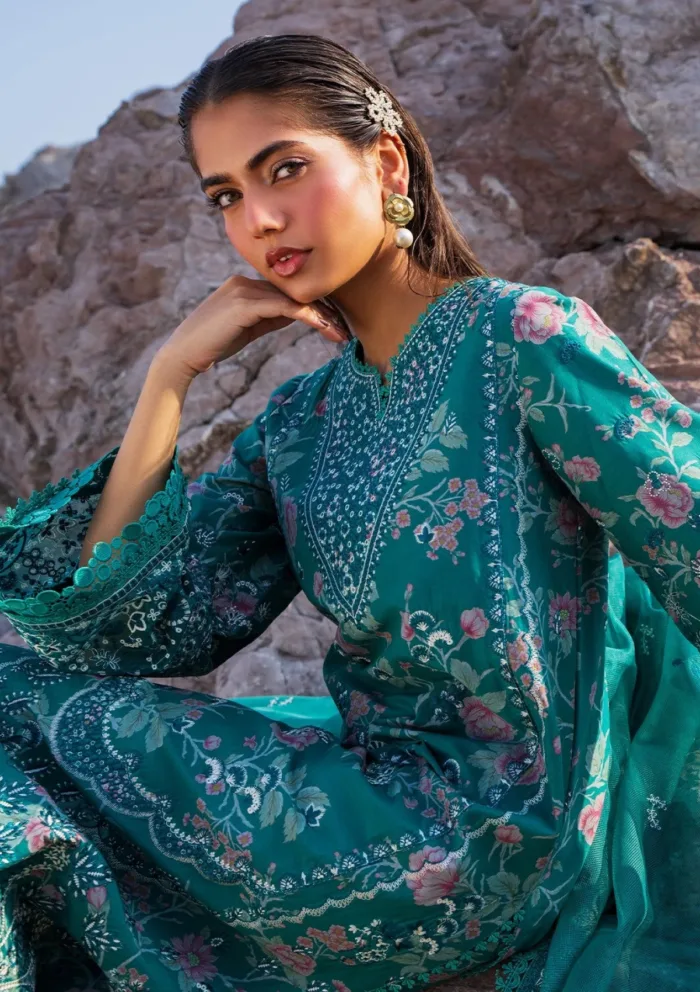 Afrozeh Summer Unstitched 25 AES 10 Plush Endless Luxury Lawn Collection - Image 3