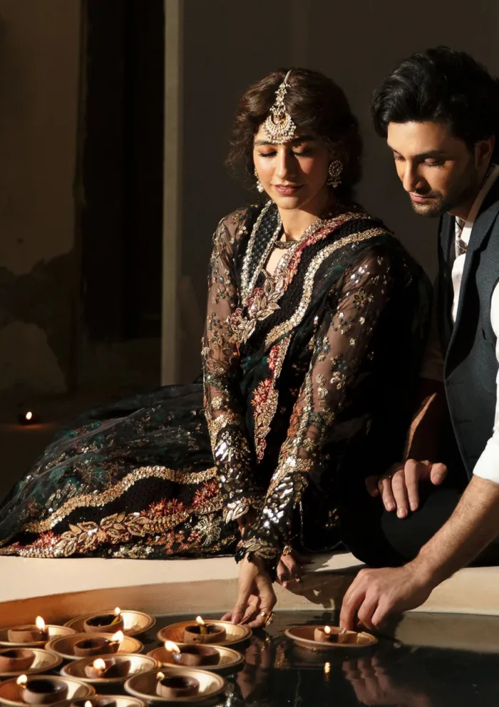 Afrozeh Wedding 24 Ahw 08 Meera Hayat Luxury Lawn Collection - Image 8