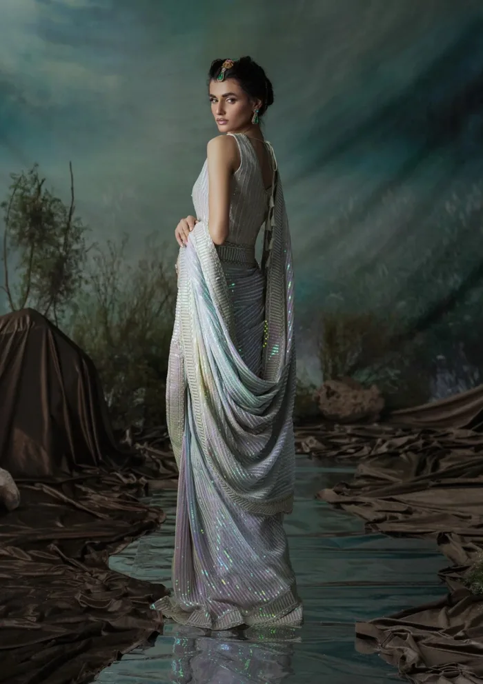 Aik Atelier LOOK 01 SARI EDIT '24 Luxury Lawn Collection - Image 2