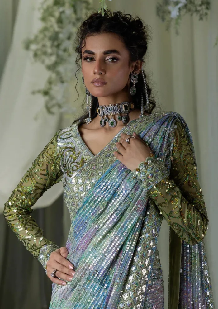 Aik Atelier LOOK 06 SARI EDIT '24 Luxury Lawn Collection - Image 3
