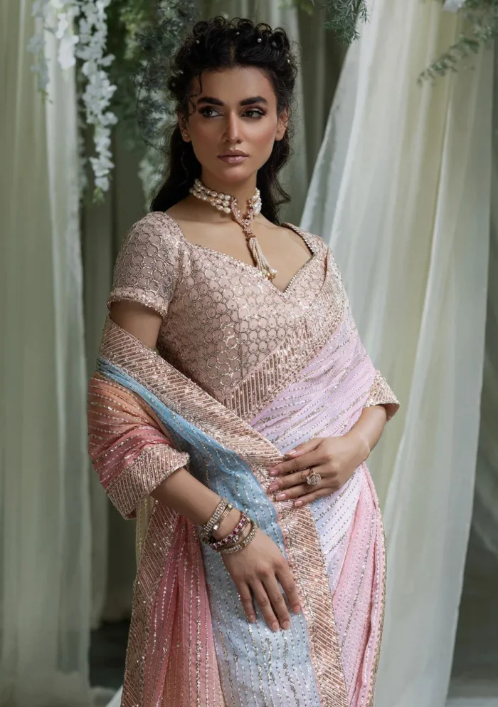 Aik Atelier LOOK 07 SARI EDIT '24 Luxury Lawn Collection - Image 3