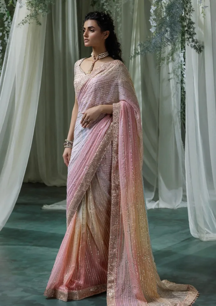 Aik Atelier LOOK 07 SARI EDIT '24 Luxury Lawn Collection - Image 4