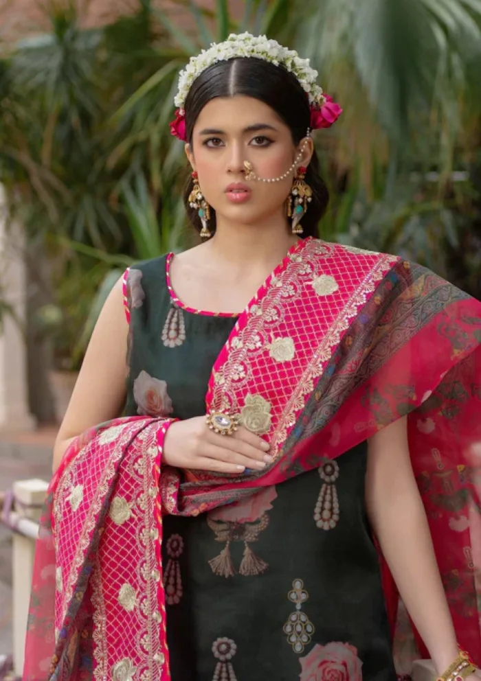 Ali Xeeshan Green Forest Chanda Luxury Lawn Collection - Image 2