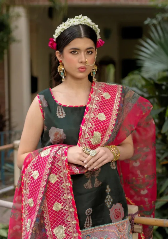 Ali Xeeshan Green Forest Chanda Luxury Lawn Collection - Image 4