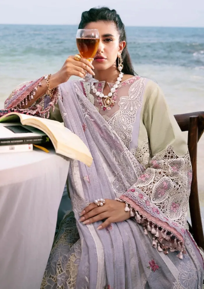 Alif ADL25 01 Wave Dastan Luxury Luxury Lawn Collection - Image 3