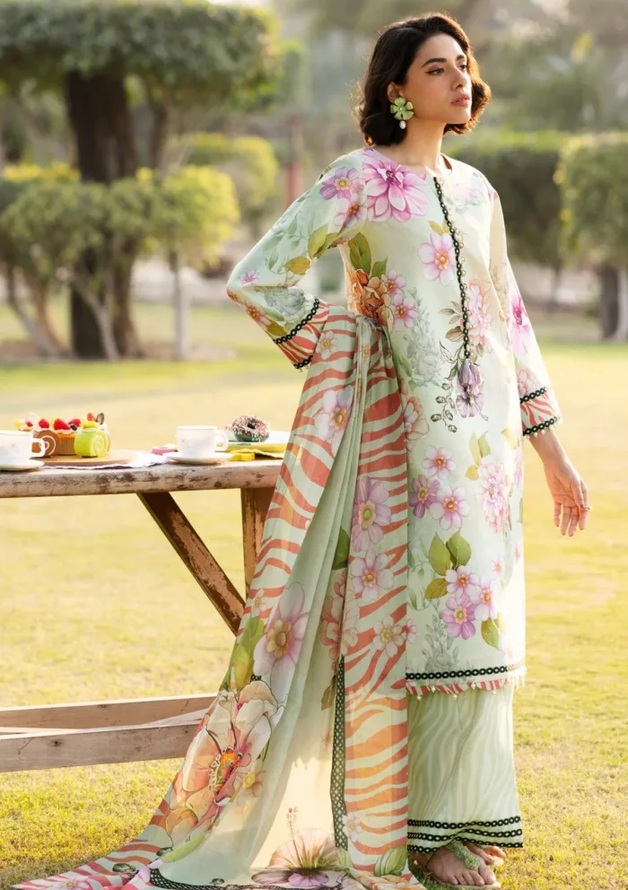 Alizeh AF PL 6034 Cleo Sheen Prints 25 Luxury Lawn Collection - Image 3