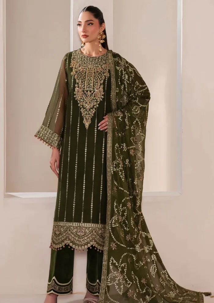 Alizeh Eid Edit 25 Vol 4 D 4033 Olivia Reena Luxury Lawn Collection - Image 4