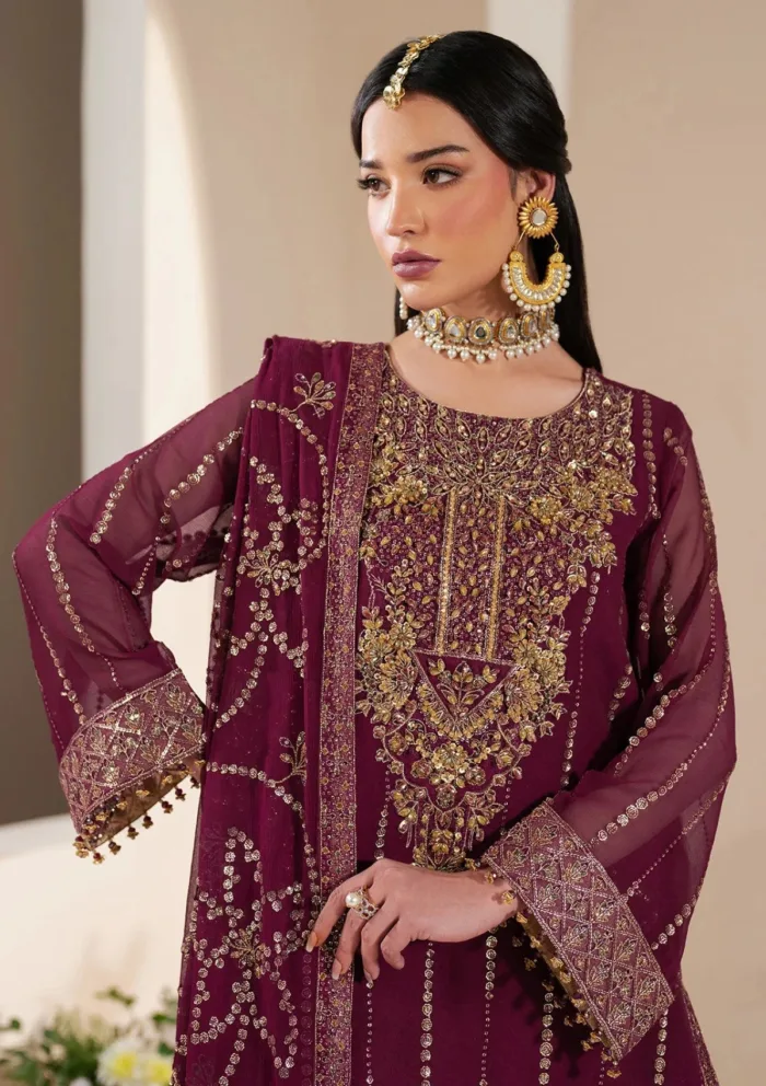 Alizeh Eid Edit 25 Vol 4 D 4034 Dusk Reena Luxury Lawn Collection - Image 3