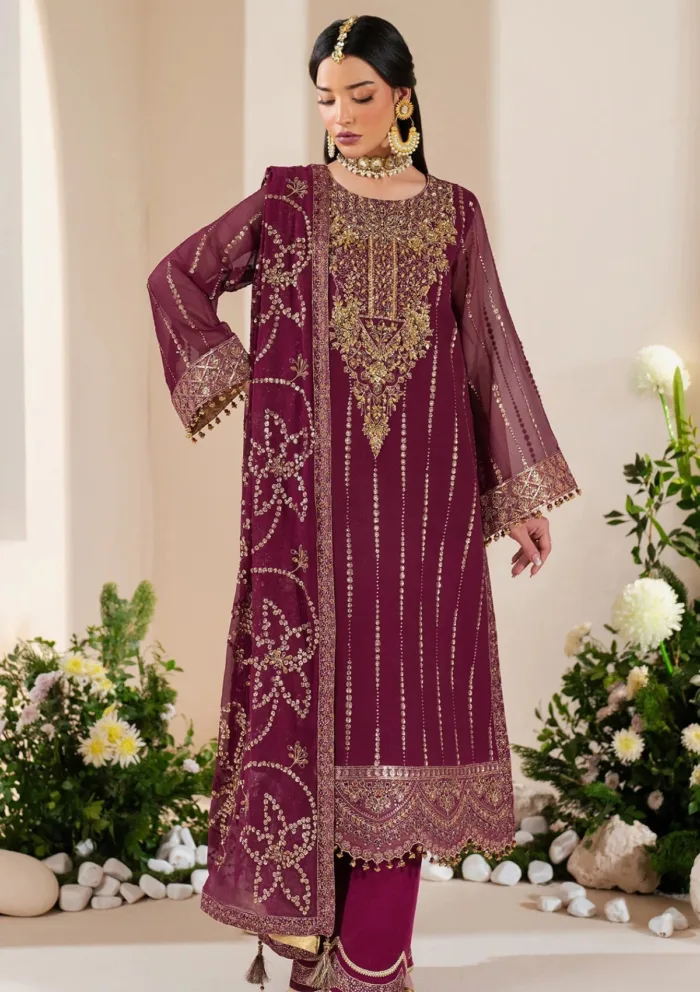 Alizeh Eid Edit 25 Vol 4 D 4034 Dusk Reena Luxury Lawn Collection - Image 4