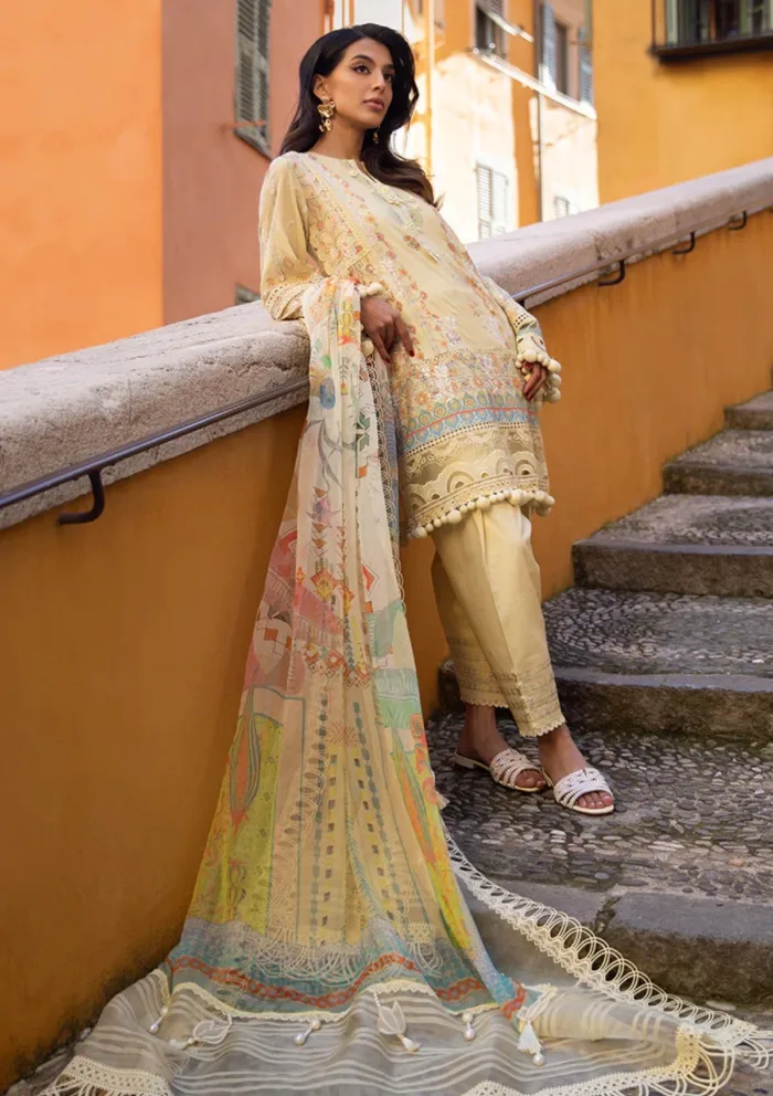 Ansab Jahangir Luxury 25 AJ LL 25 03 Mangosteen Zoha Luxury Lawn Collection - Image 2