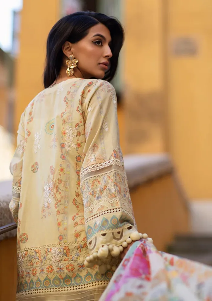 Ansab Jahangir Luxury 25 AJ LL 25 03 Mangosteen Zoha Luxury Lawn Collection - Image 4