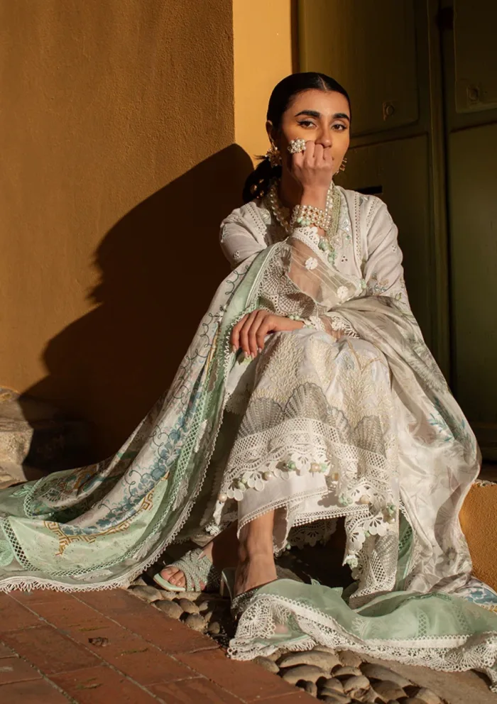 Ansab Jahangir Luxury 25 AJ LL 25 07 Baby ‚‚s Breath Zoha Luxury Lawn Collection - Image 2