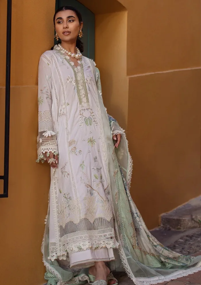 Ansab Jahangir Luxury 25 AJ LL 25 07 Baby ‚‚s Breath Zoha Luxury Lawn Collection - Image 4
