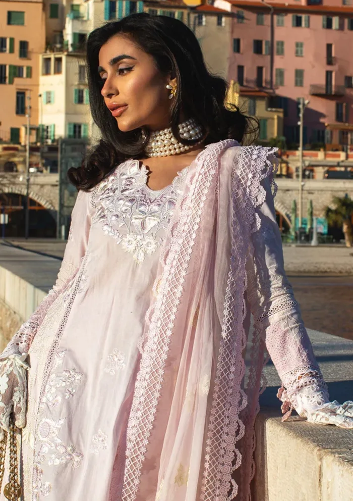 Ansab Jahangir Luxury 25 AJ LL 25 08 Pink Lady Apple Zoha Luxury Lawn Collection - Image 2