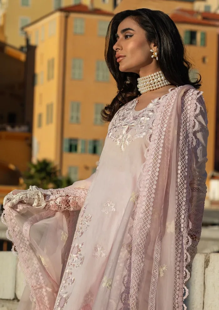 Ansab Jahangir Luxury 25 AJ LL 25 08 Pink Lady Apple Zoha Luxury Lawn Collection - Image 5