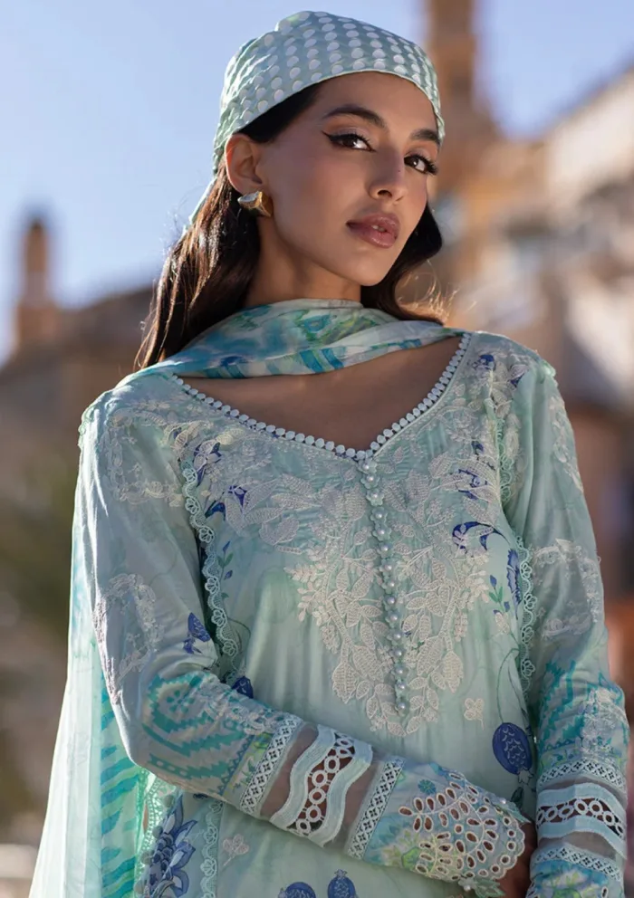 Ansab Jahangir Luxury 25 AJ LL 25 10 Ice Crystal Zoha Luxury Lawn Collection - Image 3