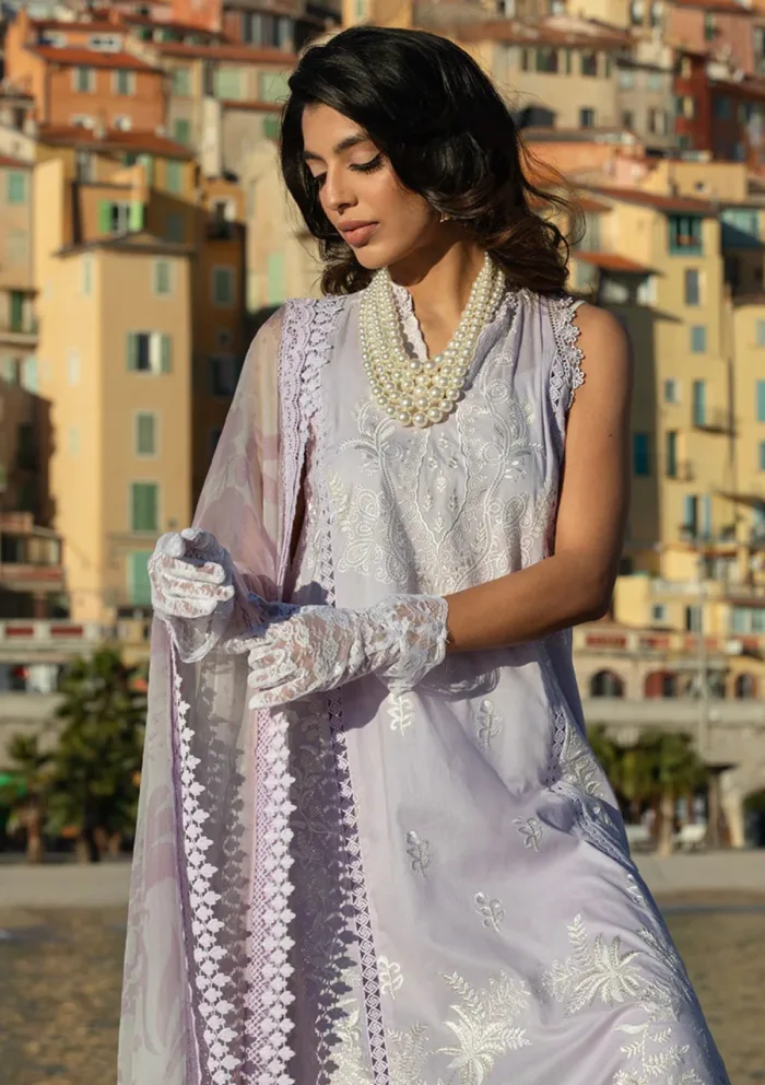 Ansab Jahangir Luxury 25 AJ LL 25 12 French Lavender Zoha Luxury Lawn Collection - Image 2
