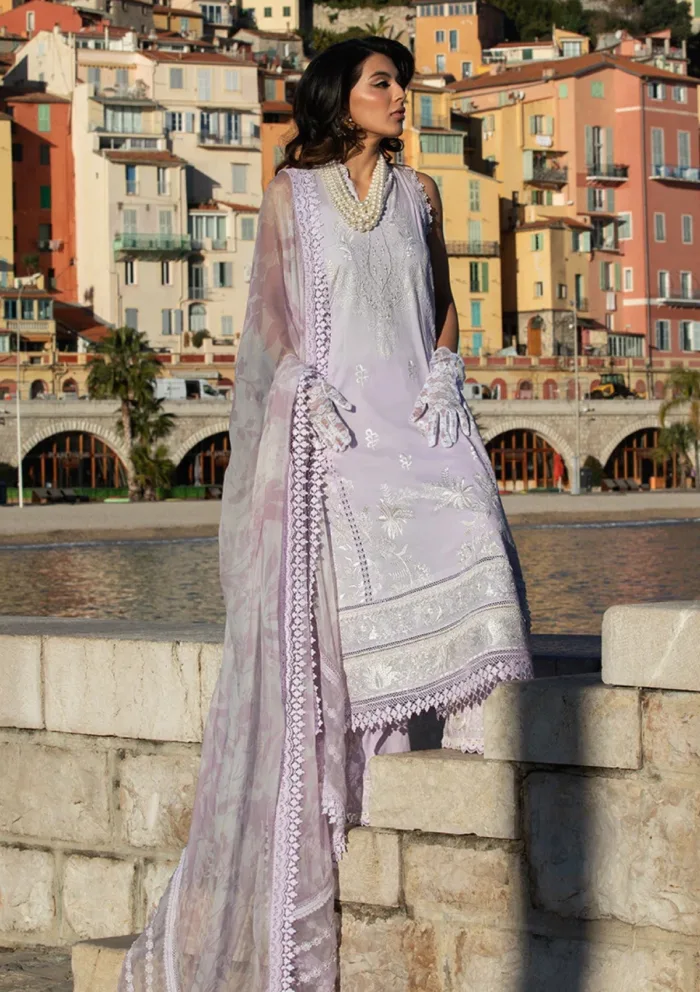 Ansab Jahangir Luxury 25 AJ LL 25 12 French Lavender Zoha Luxury Lawn Collection - Image 4