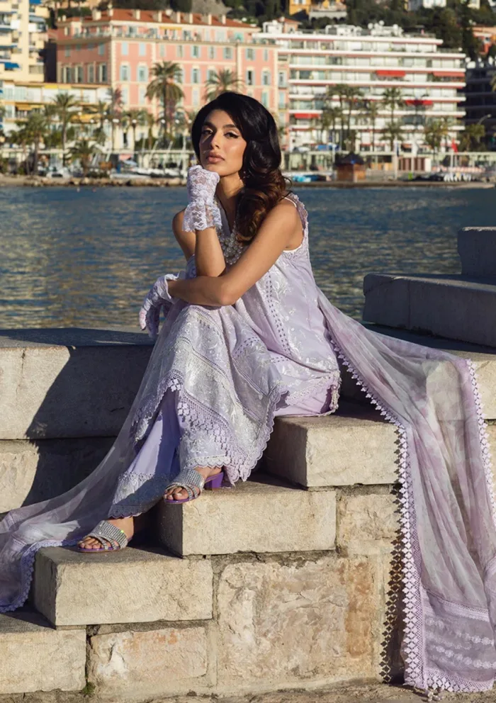 Ansab Jahangir Luxury 25 AJ LL 25 12 French Lavender Zoha Luxury Lawn Collection - Image 5