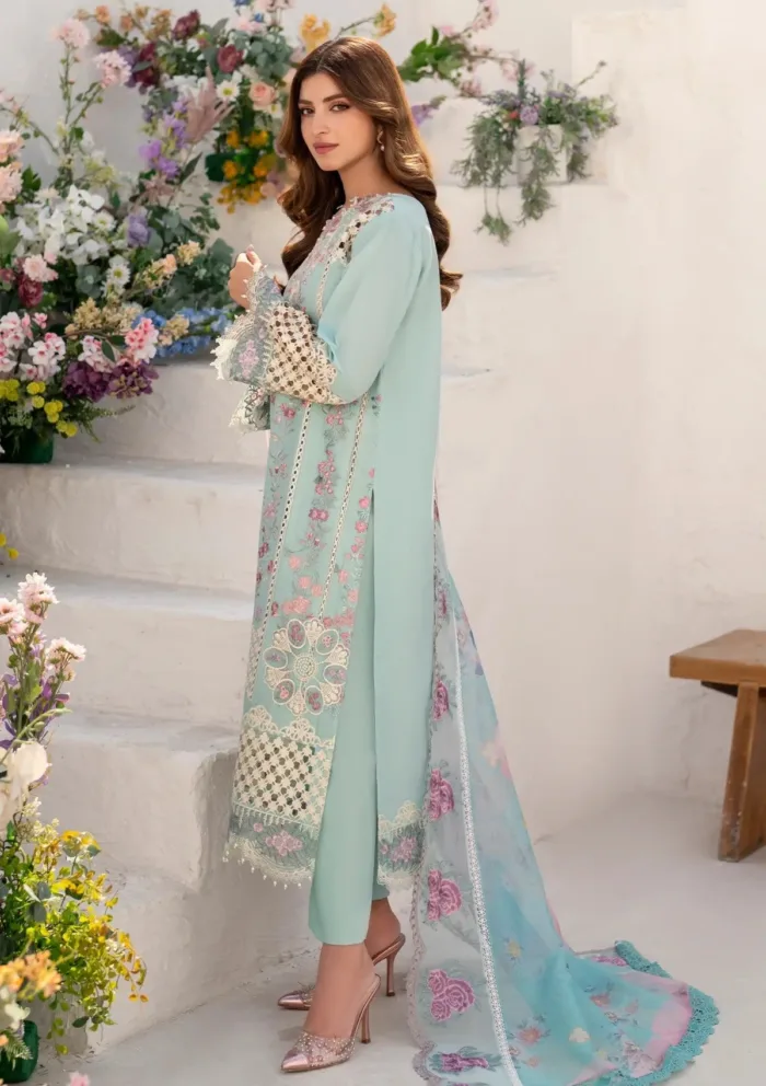 Asifa Nabeel Bells of Ireland AZL25 10 Azalia Luxury 25 Luxury Lawn Collection - Image 2