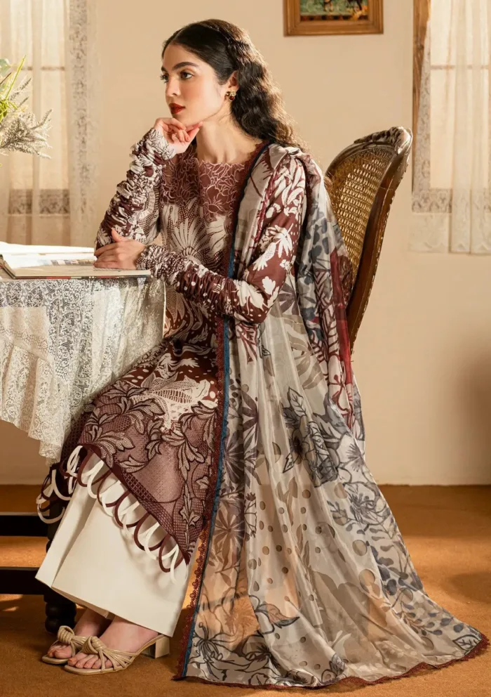 Asifa Nabeel Darcheeni MVL25 07 Meraki Vintage 25 Luxury Lawn Collection - Image 3