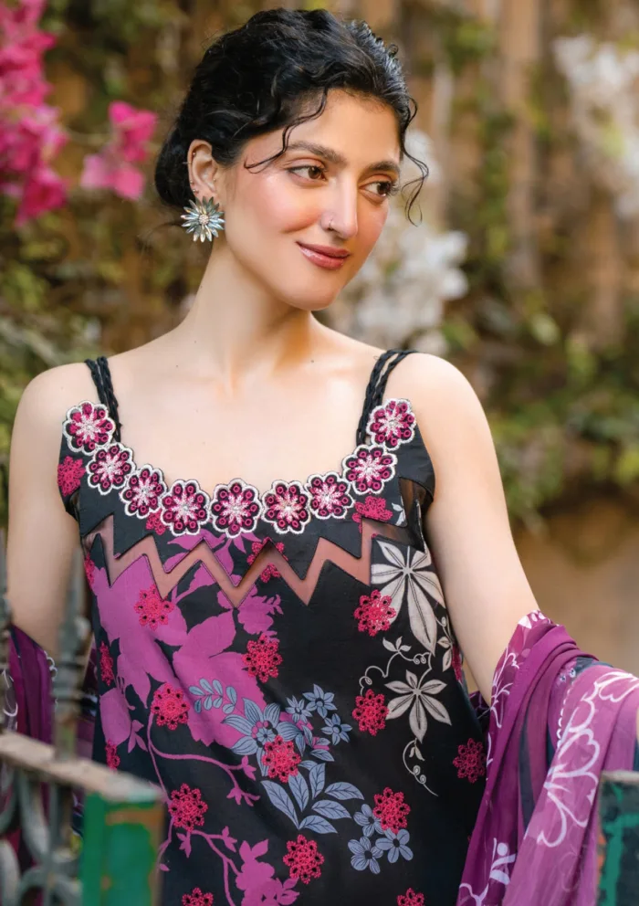 Asifa Nabeel Gkl 01 Pale Rose Gulkari 25 Luxury Lawn Collection - Image 2