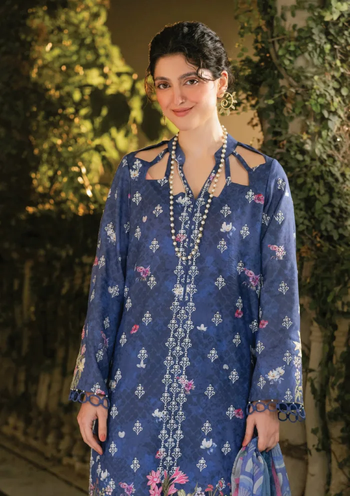 Asifa Nabeel GKL 05 Azure Whisper Gulkari 25 Luxury Lawn Collection - Image 2
