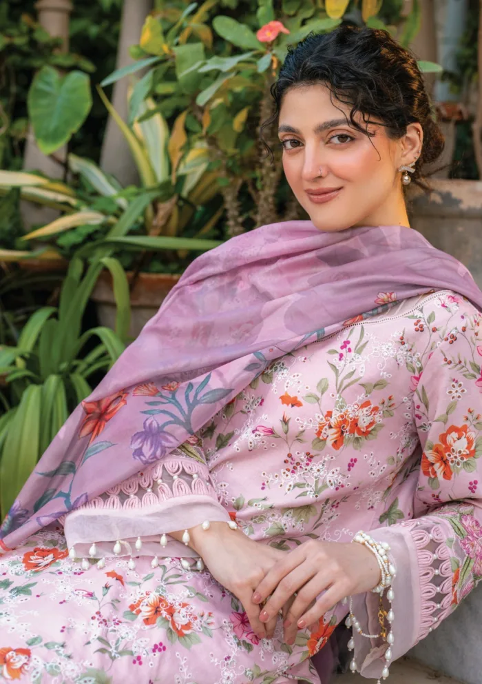 Asifa Nabeel GKL 09 Blossom Zephyr Gulkari 25 Luxury Lawn Collection - Image 2