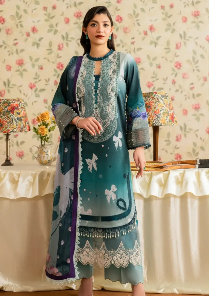 Asifa Nabeel Jal MVL25 09 Meraki Vintage 25 Luxury Lawn Collection - Image 4