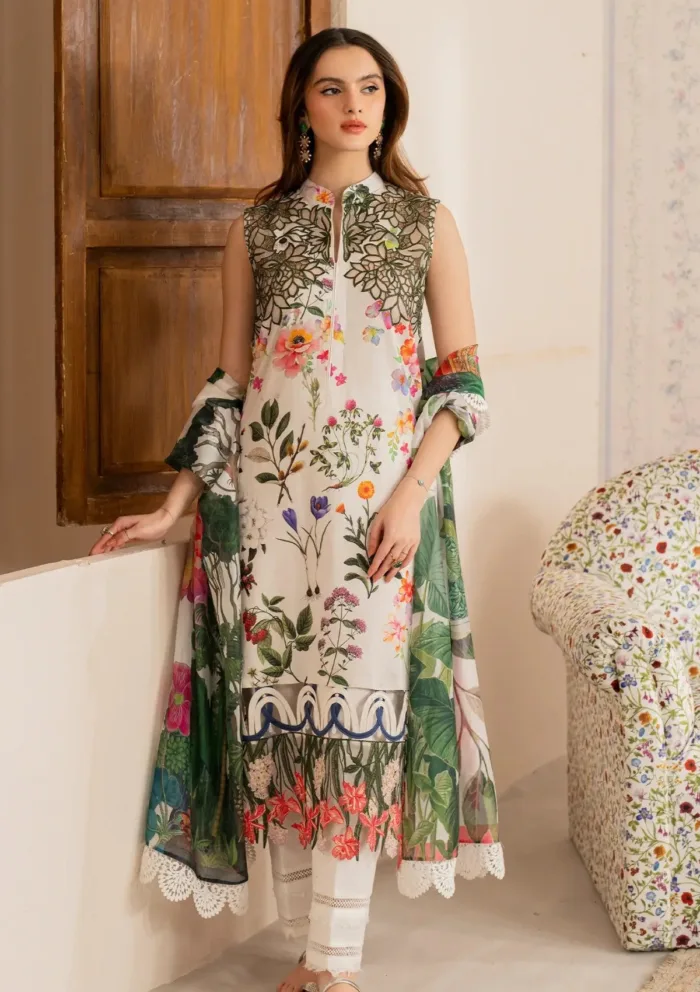 Asifa Nabeel Mahgul MVL25 16 Meraki Vintage 25 Luxury Lawn Collection - Image 3