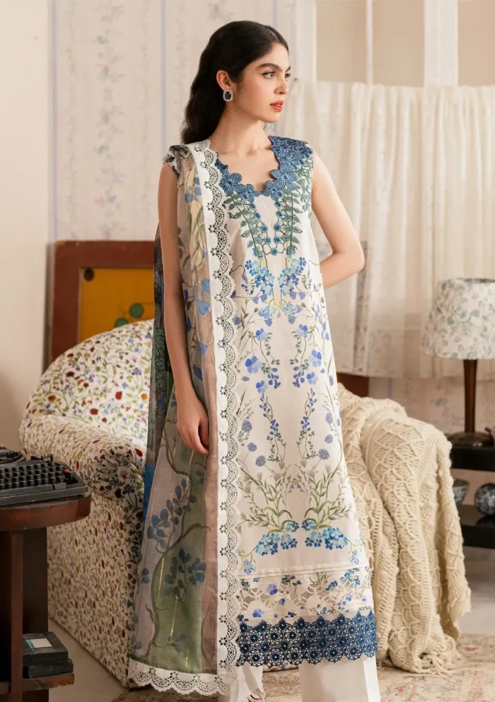 Asifa Nabeel Shabnam MVL25 13 Meraki Vintage 25 Luxury Lawn Collection - Image 3