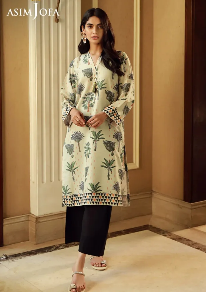 Asim Jofa 1Pcs AJSS 01 Silk Symphony Luxury Lawn Collection - Image 2