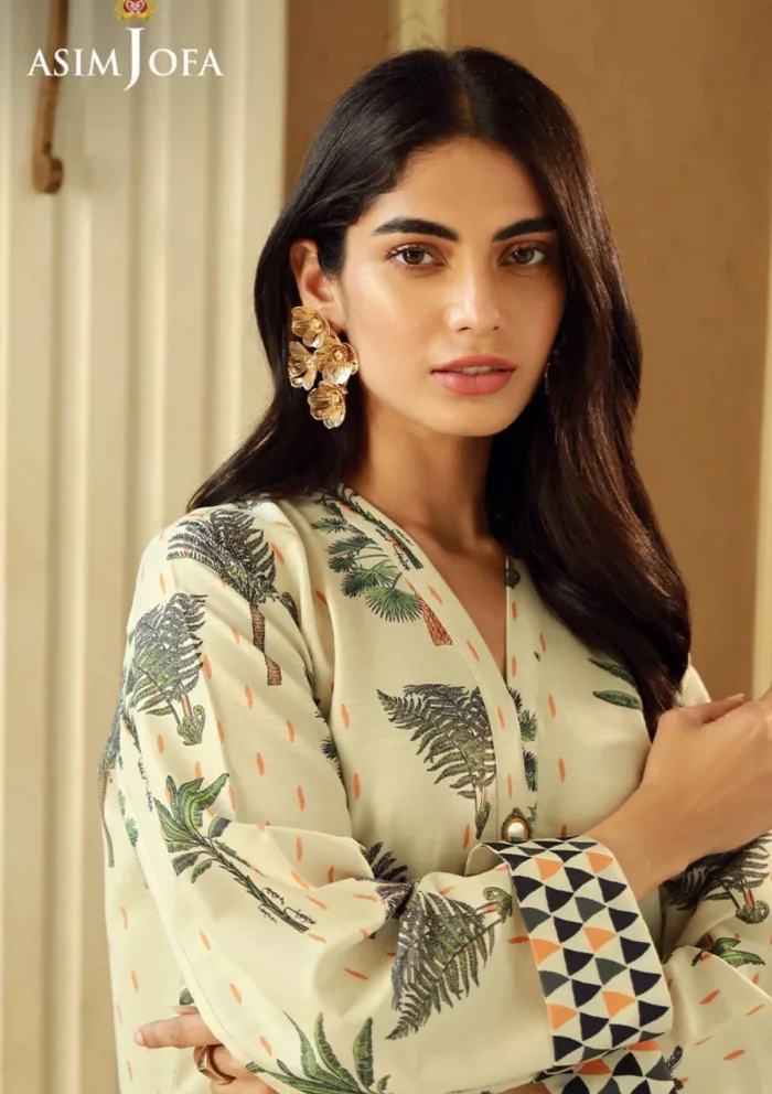 Asim Jofa 1Pcs AJSS 01 Silk Symphony Luxury Lawn Collection - Image 5