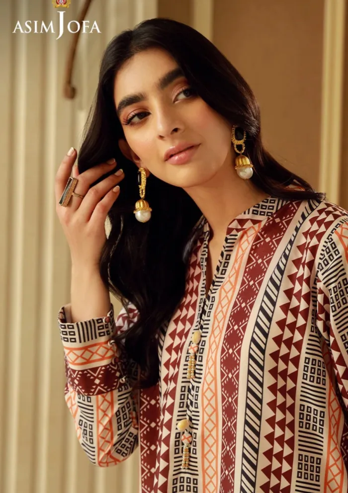 Asim Jofa 1Pcs AJSS 05 Silk Symphony Luxury Lawn Collection - Image 4