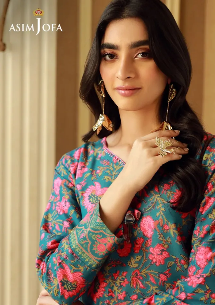 Asim Jofa 1Pcs AJSS 08 Silk Symphony Luxury Lawn Collection - Image 4