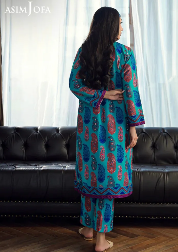 Asim Jofa 2Pcs AJSS 10 Silk Symphony Luxury Lawn Collection - Image 2