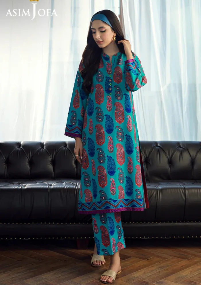 Asim Jofa 2Pcs AJSS 10 Silk Symphony Luxury Lawn Collection - Image 3