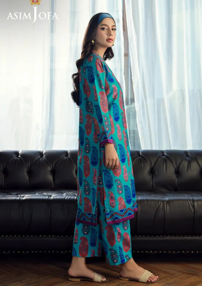 Asim Jofa 2Pcs AJSS 10 Silk Symphony Luxury Lawn Collection - Image 4