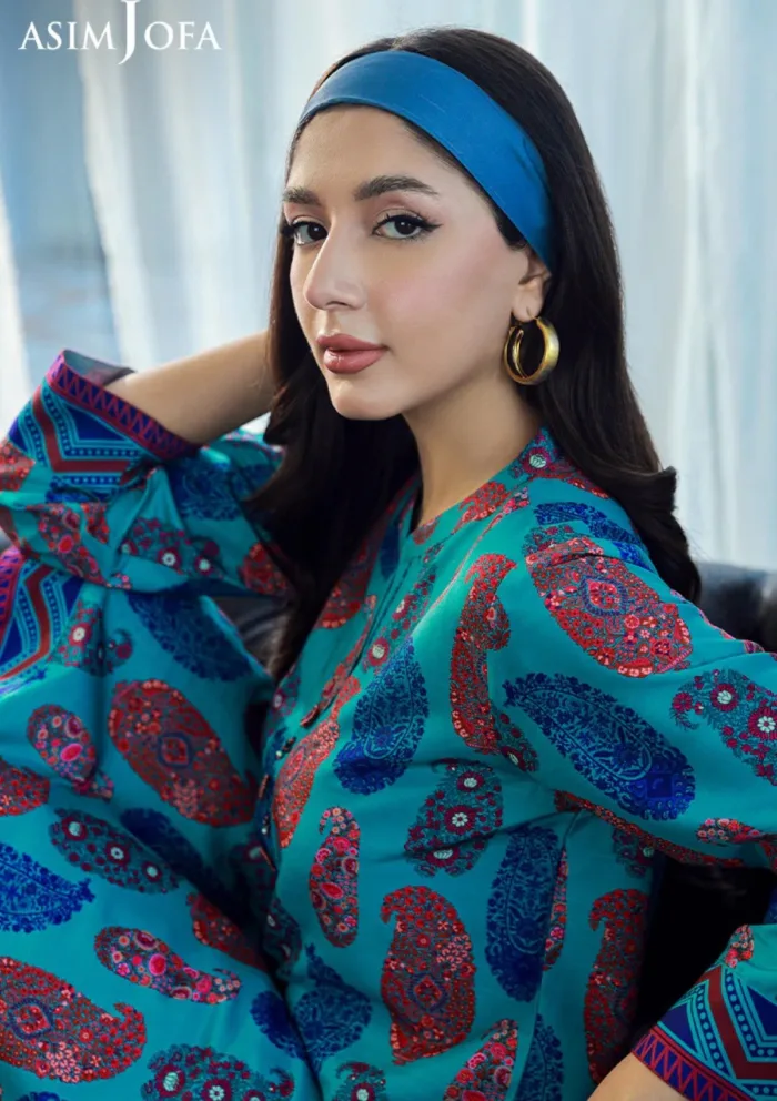 Asim Jofa 2Pcs AJSS 10 Silk Symphony Luxury Lawn Collection - Image 5