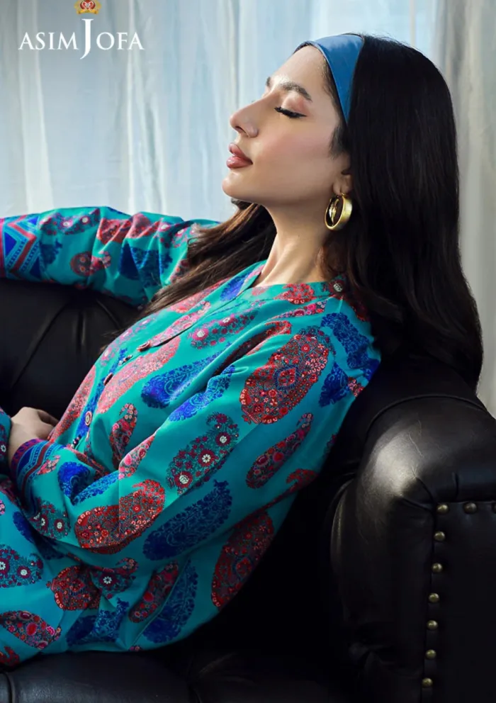 Asim Jofa 2Pcs AJSS 10 Silk Symphony Luxury Lawn Collection - Image 6