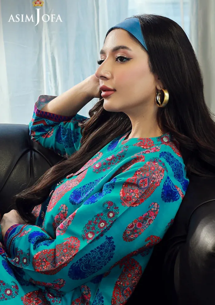 Asim Jofa 2Pcs AJSS 10 Silk Symphony Luxury Lawn Collection - Image 7