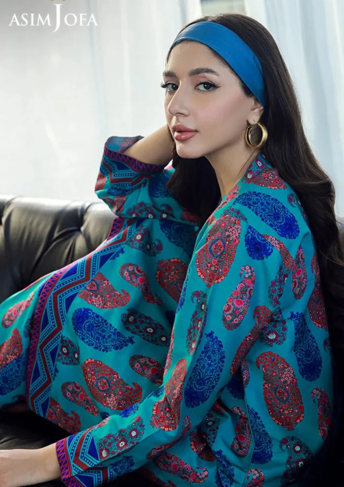 Asim Jofa 2Pcs AJSS 10 Silk Symphony Luxury Lawn Collection - Image 8