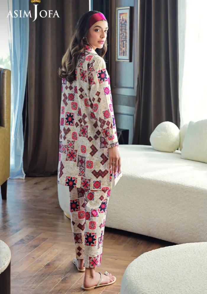 Asim Jofa 2Pcs AJSS 11 Silk Symphony Luxury Lawn Collection - Image 2