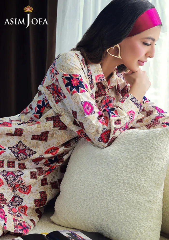 Asim Jofa 2Pcs AJSS 11 Silk Symphony Luxury Lawn Collection - Image 6