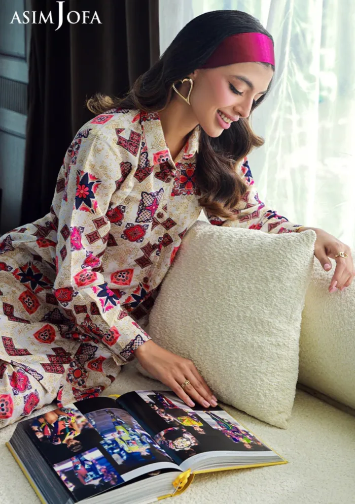 Asim Jofa 2Pcs AJSS 11 Silk Symphony Luxury Lawn Collection - Image 7