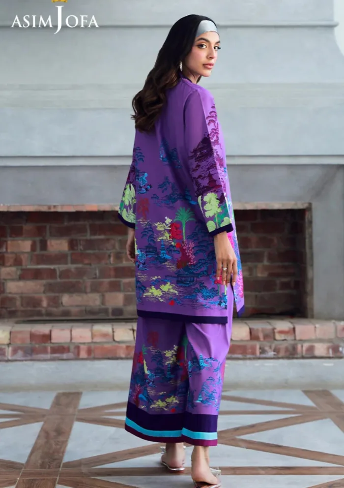 Asim Jofa 2Pcs AJSS 12 Silk Symphony Luxury Lawn Collection - Image 2
