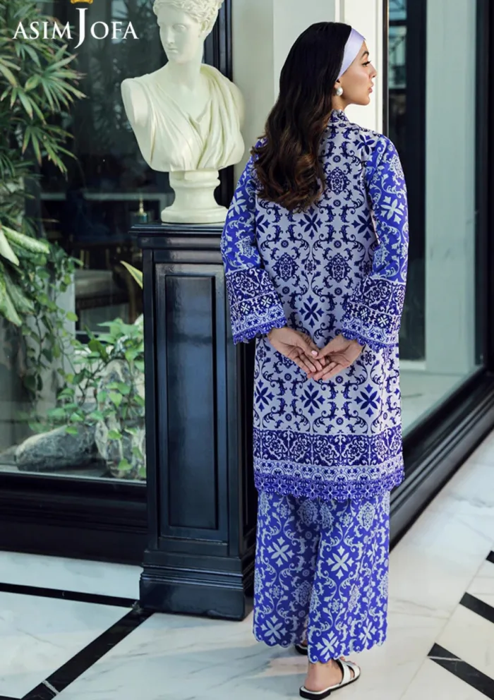 Asim Jofa 2Pcs AJSS 14 Silk Symphony Luxury Lawn Collection - Image 2