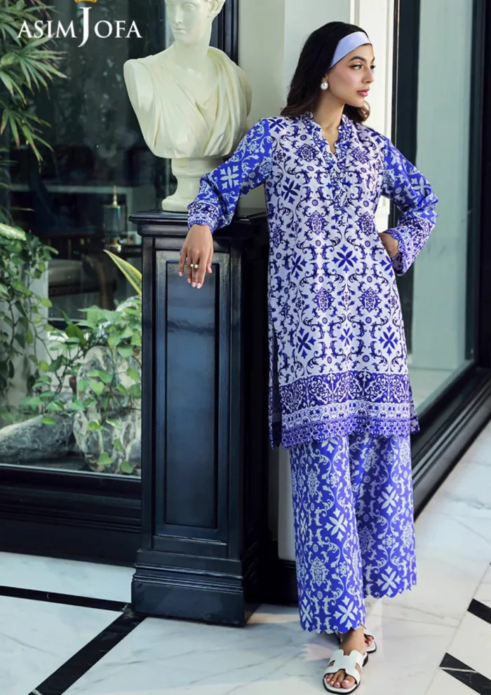 Asim Jofa 2Pcs AJSS 14 Silk Symphony Luxury Lawn Collection - Image 3