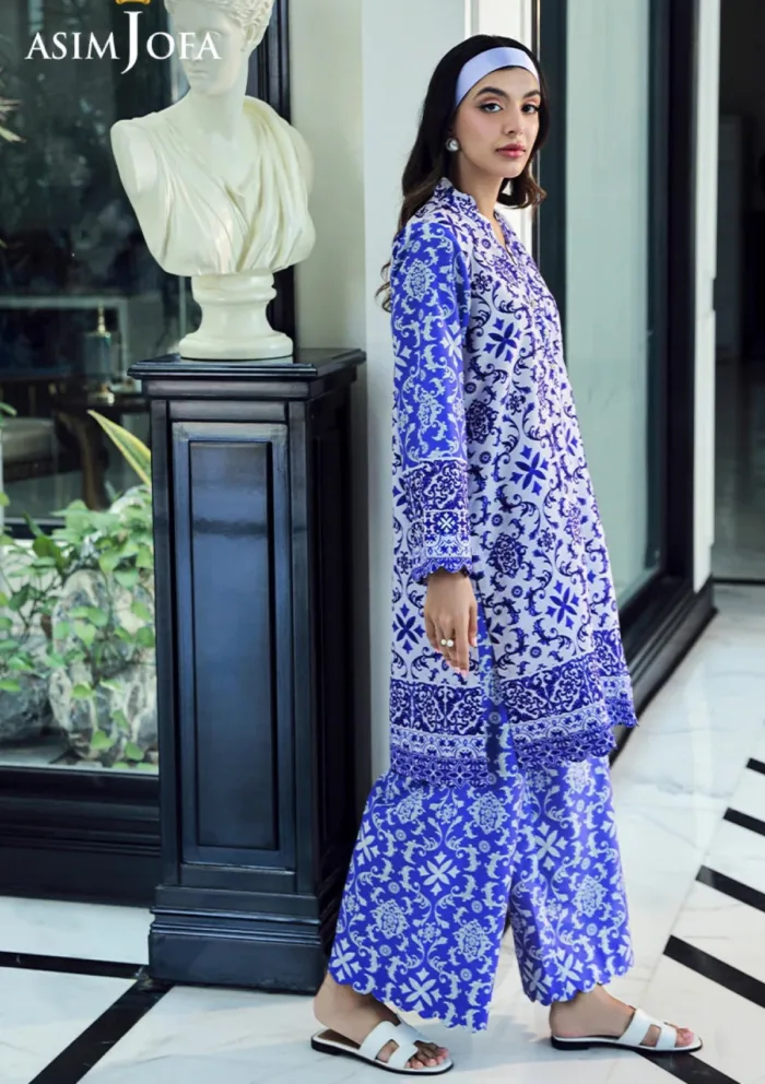 Asim Jofa 2Pcs AJSS 14 Silk Symphony Luxury Lawn Collection - Image 4